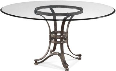 Bassett Mirror D2660-700-906EC Model D2660-700-906 Belgian Luxe Tempe Round Dining Table, Burnished Antiqued Bronze Finish, Dimensions 60