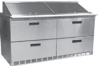 Delfield D4464N-24M Mega Top Sandwich / Salad Prep Refrigerator with 4 Drawers, 12 Amps, 60 Hertz, 1 Phase, 115 Voltage, 24 Pans - 1/6 Size Pan Capacity, Drawers Access, 21.6 cu. ft. Capacity, Bottom Mounted Compressor Location, Front Breathing Compressor Style, 1/2 HP Horsepower, 4 Number of Drawers, Air Cooled Refrigeration, Mega Top, UPC 400010734382 (D4464N-24M D4464N24M D4464N 24M)  