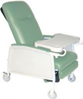 Drive Medical D574EW-J Three Position Heavy Duty Bariatric Geri Chair Recliner, Jade, 20" Seat Depth, 25" Seat Width, 24.5" Width Between Arms, 21" Seat to Floor Height, 9.5" Seat to Armrest Height, 26.5" Armrest to Floor Height, 500 lbs Product Weight Capacity, Comfortable built-in headrest, Moisture barrier on seat prevents seepage, Side panels "pop off" for easy cleaning and maintenance, UPC 822383144900 (D574EW-J D574EW J D574EWJ) 