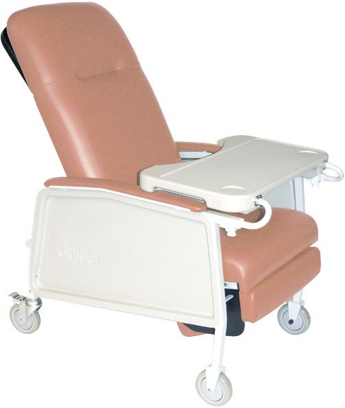 Drive Medical D574EW-R Three Position Heavy Duty Bariatric Geri Chair Recliner, Rose, 20
