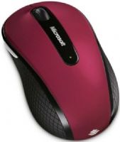 Microsoft D5D-00038 Wireless Mobile Mouse 4000; Red Top with Black Sides; 2.39" Wide x 4.04" Long; Works on virtually any surface with BlueTrack Technology; 4-way scrlol Wheel; 4 Customizable Buttons; Plug-and-Go USB Mini Nano Transceiver can be stowed in the mouse; Reliable 2.4 GHz Wireless Technology with Range up to 15 feet; UPC 882224984607 (D5D00038 D5D 00038) 