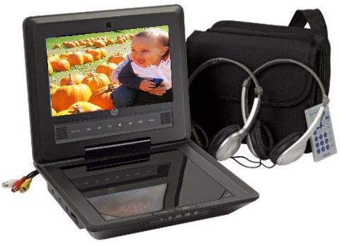 Audiovox D710PK DVD Player, CD-R, CD-RW, Kodak Picture CD, DVD, CD Media Type, Top-load Media Load Type, LCD display - TFT active matrix - 7