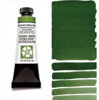 Daniel Smith 284600024 Extra Fine Watercolor 15ml Chromium Green Oxide; These paints are a go to for many professional watercolorists, featuring stunning colors; Artists seeking a quality watercolor with a wide array of colors and effects; This line offers Lightfastness, color value, tinting strength, clarity, vibrancy, undertone, particle size, density, viscosity; Dimensions 0.76" x 1.17" x 3.29"; Weight 0.06 lbs; UPC 743162008780 (DANIELSMITH284600024 DANIELSMITH-284600024 WATERCOLOR) 