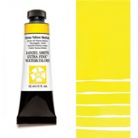 Daniel Smith 284600040 Extra Fine Watercolor 15ml Hansa Yellow Deep; These paints are a go to for many professional watercolorists, featuring stunning colors; Artists seeking a quality watercolor with a wide array of colors and effects; This line offers Lightfastness, color value, tinting strength, clarity, vibrancy, undertone, particle size, density, viscosity; Dimensions 0.76" x 1.17" x 3.29"; Weight 0.06 lbs; UPC 743162008940 (DANIELSMITH284600040 DANIELSMITH-284600040 WATERCOLOR) 