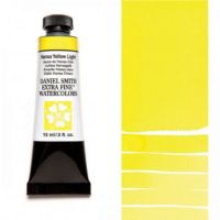 Daniel Smith 284600041 Extra Fine Watercolor 15ml Hansa Yellow Light; These paints are a go to for many professional watercolorists, featuring stunning colors; Artists seeking a quality watercolor with a wide array of colors and effects; This line offers Lightfastness, color value, tinting strength, clarity, vibrancy, undertone, particle size, density, viscosity; Dimensions 0.76" x 1.17" x 3.29"; Weight 0.06 lbs; UPC 743162008957 (DANIELSMITH284600041 DANIELSMITH-284600041 WATERCOLOR) 