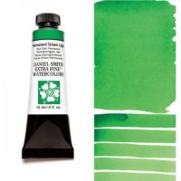 Daniel Smith 284600067 Extra Fine Watercolor 15ml Permanent Green Light; These paints are a go to for many professional watercolorists, featuring stunning colors; Artists seeking a quality watercolor with a wide array of colors and effects; This line offers Lightfastness, color value, tinting strength, clarity, vibrancy, undertone, particle size, density, viscosity; Dimensions 0.76" x 1.17" x 3.29"; Weight 0.06 lbs; UPC 743162009213 (DANIELSMITH284600067 DANIELSMITH-284600067 WATERCOLOR) 