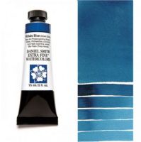 Daniel Smith 284600077 Extra Fine Watercolor 15ml Phthalo Blue GS; These paints are a go to for many professional watercolorists, featuring stunning colors; Artists seeking a quality watercolor with a wide array of colors and effects; This line offers Lightfastness, color value, tinting strength, clarity, vibrancy, undertone, particle size, density, viscosity; Dimensions 0.76" x 1.17" x 3.29"; Weight 0.06 lbs; UPC 743162009312 (DANIELSMITH284600077 DANIELSMITH-284600077 WATERCOLOR) 