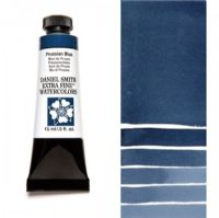 Daniel Smith 284600082 Extra Fine Watercolor 15ml Prussian Blue; These paints are a go to for many professional watercolorists, featuring stunning colors; Artists seeking a quality watercolor with a wide array of colors and effects; This line offers Lightfastness, color value, tinting strength, clarity, vibrancy, undertone, particle size, density, viscosity; Dimensions 0.76" x 1.17" x 3.29"; Weight 0.06 lbs; UPC 743162009367 (DANIELSMITH284600082 DANIELSMITH-284600082 WATERCOLOR) 