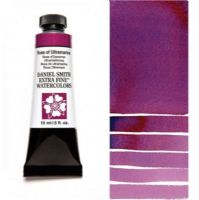 Daniel Smith 284600101 Extra Fine Watercolor 15ml Rose of Ultramarine; These paints are a go to for many professional watercolorists, featuring stunning colors; Artists seeking a quality watercolor with a wide array of colors and effects; This line offers Lightfastness, color value, tinting strength, clarity, vibrancy, undertone, particle size, density, viscosity; Dimensions 0.76" x 1.17" x 3.29"; Weight 0.06 lbs; UPC 743162009541 (DANIELSMITH284600101 DANIELSMITH-284600101 WATERCOLOR) 