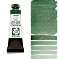 Daniel Smith 284600104 Extra Fine Watercolor 15ml Terre Verte; These paints are a go to for many professional watercolorists, featuring stunning colors; Artists seeking a quality watercolor with a wide array of colors and effects; This line offers Lightfastness, color value, tinting strength, clarity, vibrancy, undertone, particle size, density, viscosity; Dimensions 0.76" x 1.17" x 3.29"; Weight 0.06 lbs; UPC 743162009572 (DANIELSMITH284600104 DANIELSMITH-284600104 WATERCOLOR) 