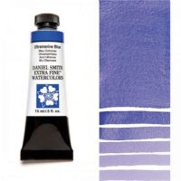Daniel Smith 284600106 Extra Fine Watercolor 15ml Ultramarine Blue; These paints are a go to for many professional watercolorists, featuring stunning colors; Artists seeking a quality watercolor with a wide array of colors and effects; This line offers Lightfastness, color value, tinting strength, clarity, vibrancy, undertone, particle size, density, viscosity; Dimensions 0.76" x 1.17" x 3.29"; Weight 0.06 lbs; UPC 743162009596 (DANIELSMITH284600106 DANIELSMITH-284600106 WATERCOLOR) 
