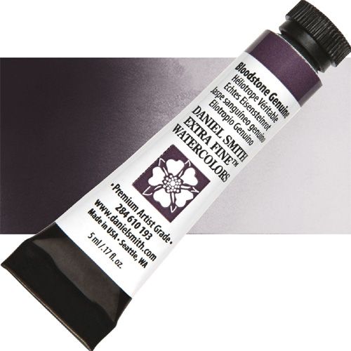 Daniel Smith 284610193 Extra Fine, Watercolor 5ml Bloodstone Genuine; Highly pigmented and finely ground watercolors made by hand in the USA; Extra fine watercolors produce clean washes, even layers, and also possess superior lightfastness properties; UPC 743162032662 (DANIELSMITH284610193 DANIEL SMITH 284610193 ALVIN WATERCOLOR BLOODSTONE GENUINE)