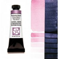 Daniel Smith 284640031 Extra Fine Watercolor 15ml Duochrome Hibiscus; These paints are a go to for many professional watercolorists, featuring stunning colors; Artists seeking a quality watercolor with a wide array of colors and effects; This line offers Lightfastness, color value, tinting strength, clarity, vibrancy, undertone, particle size, density, viscosity; Dimensions 0.76" x 1.17" x 3.29"; Weight 0.06 lbs; UPC 743162010219 (DANIELSMITH284640031 DANIELSMITH-284640031 WATERCOLOR) 