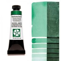 Daniel Smith 284640042 Extra Fine Watercolor 15ml Duochrome Emerald; These paints are a go to for many professional watercolorists, featuring stunning colors; Artists seeking a quality watercolor with a wide array of colors and effects; This line offers Lightfastness, color value, tinting strength, clarity, vibrancy, undertone, particle size, density, viscosity; Dimensions 0.76" x 1.17" x 3.29"; Weight 0.06 lbs; UPC 743162018024 (DANIELSMITH284640042 DANIELSMITH-284640042 WATERCOLOR) 