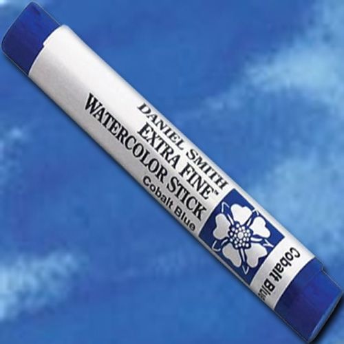 Daniel Smith 284670008 Extra Fine, Watercolor Stick 12ml Cobalt Blue; Daniel Smith Extra Fine Watercolor Sticks offer the same superior intensity as the Daniel Smith line of Extra Fine Watercolor paints with the convenience and portability of half pans; Each stick is packed with pure pigment and produces vibrant, strong color when wet or use them dry to build texture; UPC 743162029297 (DANIELSMITH284670008 DANIEL SMITH 284670008 WATERCOLOR 12ml COBALT BLUE)