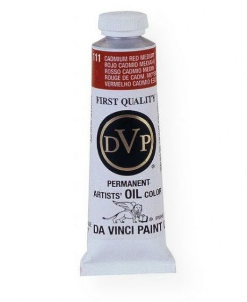 Da Vinci DAV111 Artists' Oil Color Paint 37ml Cadmium Red Medium; All permanent with the highest resistance to fading; This collection of professional oil colors is formulated with the finest raw materials from around the world and is the only brand made using 100% ASTM pigments; Soft and creamy consistency using pure and refined linseed oil; Conforms to ASTM-4302; UPC 643822111402 (DA-VINCI-DAV111 DA-VINCI-111 DAV-111 DAVINCI-111 PAINTING)