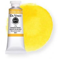 Da Vinci DAV203-1 Artists Watercolor Paint 37ml Arylide Yellow Deep; All Da Vinci watercolors have been reformulated with improved rewetting properties and are now the most pigmented watercolor in the world; Expect high tinting strength, maximum light fastness, very vibrant colors, and an unbelievable value; UPC 643822203138 (DAV203-1 DAV2031 WATERCOLOR-DAV203-1 DAVINCIDAV203-1 DAVINCI-DAV203-1 DAVINCI-DAV2031 ALVIN) 