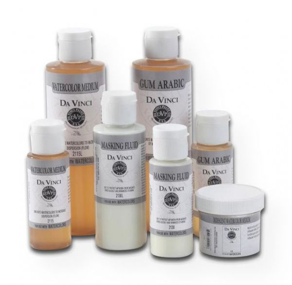 Da Vinci DAV2110 Gum Arabic 2 oz; Increases flow, transparency, and gloss of watercolor paints; Reduces spread of wet on wet applications; Dries to a flexible film; Contains gum arabic, odorless additives, and water; Non-toxic, conforms to ASTM; Shipping Weight 1.00 lb; Shipping Dimensions 3.75 x 1.00 x 1.00 in; UPC 643822211027 (DAVINCIDAV2110 DAVINCI-DAV2110 DAVINCE/DAV2110 ARTWORK)