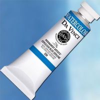 Da Vinci DAV229 Artists', Watercolor Paint 37ml Cerulean Blue; All Da Vinci watercolors have been reformulated with improved rewetting properties and are now the most pigmented watercolor in the world; Expect high tinting strength, maximum light-fastness, very vibrant colors, and an unbelievable value;  UPC 643822229374 (DAVINCI DAV229 DA VINCI ALVIN CERUELEAN BLU) 