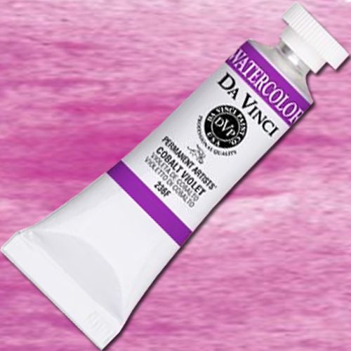 Da Vinci DAV236F Artists', Watercolor Paint 15ml Cobalt Violet; All Da Vinci watercolors have been reformulated with improved rewetting properties and are now the most pigmented watercolor in the world; Expect high tinting strength, maximum light-fastness, very vibrant colors, and an unbelievable value;  UPC 643822236150 (DAVINCI DAV236F DA VINCI ALVIN COBALT VIOLET)