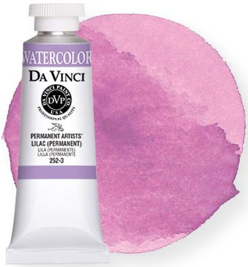 Da Vinci DAV252-3 Artists Watercolor Paint 37ml Lilac; All Da Vinci watercolors have been reformulated with improved rewetting properties and are now the most pigmented watercolor in the world; Expect high tinting strength, maximum light fastness, very vibrant colors, and an unbelievable value; UPC 643822252334 (DAV252-3 DAV2523 WATERCOLOR-DAV252-3 DAVINCIDAV252-3 DAVINCI-DAV252-3 DAVINCI-DAV2523 ALVIN)