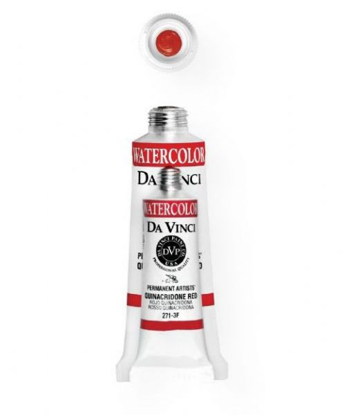 Da Vinci DAV271-3 Artists' Watercolor Paint 37ml Quinacridone Red; All Da Vinci watercolors have been reformulated with improved rewetting properties and are now the most pigmented watercolor in the world; Expect high tinting strength, maximum light-fastness, very vibrant colors, and an unbelievable value; Transparency rating: T=transparent, ST=semitransparent, O=opaque, SO=semi-opaque; Sold per unit; UPC 643822271335 (DAV2713 DA-VINCI-271-3 DAVINCI2713 PAINTING)