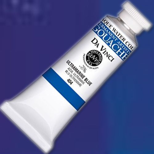 Da Vinci 404 Professional Gouache, 404 Blue Ultramarine, 37 ml; Da Vinci's artists' quality opaque watercolors are specially formulated for designers and professionals; Permanent, non-toxic pigments are carefully dispersed in a natural gum to create brilliant colors; Conforms to ASTM D-5724; Dimensions 4