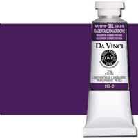 Da Vinci 152-2 Oil Color Paint, 37ml, Magenta Quinacridone; All permanent with the highest resistance to fading; This collection of professional oil colors is formulated with the finest raw materials from around the world and is the only brand made using 100 percent ASTM pigments; Soft and creamy consistency using pure and refined linseed oil; Conforms to ASTM-4302; UPC 643822152245 (DA VINCI DAV152-2 152-2 1522 ALVIN MAGENTA QUINACRIDONE) 
