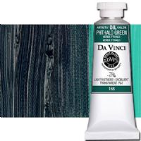 Da Vinci 168 Oil Color Paint, 37ml, Phthalo Green; All permanent with the highest resistance to fading; This collection of professional oil colors is formulated with the finest raw materials from around the world and is the only brand made using 100 percent ASTM pigments; Soft and creamy consistency using pure and refined linseed oil; Conforms to ASTM-4302; UPC 643822168406 (DA VINCI DAV168 168 ALVIN PHTHALO GREEN) 
