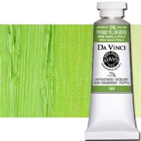 Da Vinci 169 Oil Color Paint, 37ml, Phthalo Yellow Green; All permanent with the highest resistance to fading; This collection of professional oil colors is formulated with the finest raw materials from around the world and is the only brand made using 100 percent ASTM pigments; Soft and creamy consistency using pure and refined linseed oil; Conforms to ASTM-4302; UPC 643822169403 (DA VINCI DAV169 169 ALVIN PHTHALO YELLOW GREEN) 