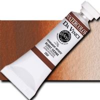 Da Vinci 205F Watercolor Paint, 15ml, Burnt Sienna; All Da Vinci watercolors have been reformulated with improved rewetting properties and are now the most pigmented watercolor in the world; Expect high tinting strength, maximum light-fastness, very vibrant colors, and an unbelievable value; Sold by the each; UPC 643822205F401 (DAVINCI205F DA VINCI 205F WATERCOLOR 15ml BURNT SIENNA) 