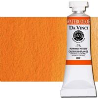 Da Vinci 208F Watercolor Paint, 15ml, Cadmium Orange; All Da Vinci watercolors have been reformulated with improved rewetting properties and are now the most pigmented watercolor in the world; Expect high tinting strength, maximum light-fastness, very vibrant colors, and an unbelievable value; Transparency rating: T=transparent, ST=semitransparent, O=opaque, SO=semi-opaque; UPC 643822208157 (DA VINCI DAV208F 208F 15ml ALVIN CADMIUM ORANGE) 
