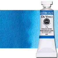 Da Vinci 230F Watercolor Paint, 15ml, Cerulean Blue Hue; All Da Vinci watercolors have been reformulated with improved rewetting properties and are now the most pigmented watercolor in the world; Expect high tinting strength, maximum light-fastness, very vibrant colors, and an unbelievable value; Transparency rating: T=transparent, ST=semitransparent, O=opaque, SO=semi-opaque; UPC 643822230158 (DA VINCI DAV230F 230F 15ml Cerulean Blue Hue ALVIN) 