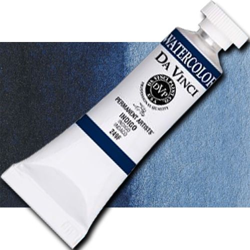 Da Vinci 249F Watercolor Paint, 15ml, Indigo; All Da Vinci watercolors are finely milled with a high concentration of premium pigment and dispersed in the finest quality natural gum; Expect high tinting strength, very good to excellent fade-resistance (Lightfastness I and II), and maximum vibrancy; Use straight from the tube or fill your own watercolor pans and rewet; UPC 643822249150 (DA VINCI 249F DAVINCI249F ALVIN 15ml INDIGO)