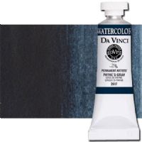 Da Vinci 261F Watercolor Paint, 15ml, Payne's Gray; All Da Vinci watercolors have been reformulated with improved rewetting properties and are now the most pigmented watercolor in the world; Expect high tinting strength, maximum light-fastness, very vibrant colors, and an unbelievable value; Transparency rating: T=transparent, ST=semitransparent, O=opaque, SO=semi-opaque; UPC 643822261152 (DA VINCI DAV261F 261F 15ml ALVIN PAYNES GRAY) 