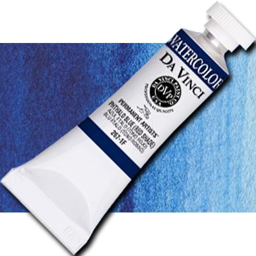 Da Vinci 267-1F Watercolor Paint, 15ml, Phthalo Blue Red Shade; All Da Vinci watercolors have been reformulated with improved rewetting properties and are now the most pigmented watercolor in the world; Expect high tinting strength, maximum light-fastness, very vibrant colors, and an unbelievable value; Transparency rating: T=transparent, ST=semitransparent, O=opaque, SO=semi-opaque; UPC 643822267116 (DA VINCI 267-1F 2671F DAVINCI2671F ALVIN 15ml PHTHALO BLUE RED SHADE)