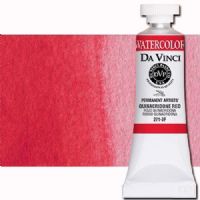 Da Vinci 271-3F Watercolor Paint, 15ml, Quinacridone Red; All Da Vinci watercolors have been reformulated with improved rewetting properties and are now the most pigmented watercolor in the world; Expect high tinting strength, maximum light-fastness, very vibrant colors, and an unbelievable value; Transparency rating: T=transparent, ST=semitransparent, O=opaque, SO=semi-opaque; UPC 643822271311 (DA VINCI DAV271-3F 271-3F 2713F 15ml ALVIN QUINACRIDONE RED) 