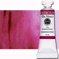 Da Vinci 271-5F Watercolor Paint, 15ml, Quinacridone Fuchsia; All Da Vinci watercolors have been reformulated with improved rewetting properties and are now the most pigmented watercolor in the world; Expect high tinting strength, maximum light-fastness, very vibrant colors, and an unbelievable value; Transparency rating: T=transparent, ST=semitransparent, O=opaque, SO=semi-opaque; UPC 643822271557 (DA VINCI DAV271-5F 271-5F 2715F 15ml ALVIN QUINACRIDONE FUCHSIA) 