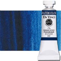 Da Vinci 271F Watercolor Paint, 15ml, Prussian Blue; All Da Vinci watercolors have been reformulated with improved rewetting properties and are now the most pigmented watercolor in the world; Expect high tinting strength, maximum light-fastness, very vibrant colors, and an unbelievable value; Transparency rating: T=transparent, ST=semitransparent, O=opaque, SO=semi-opaque; UPC 643822271151 (DA VINCI DAV271F 271F 15ml ALVIN PRUSSIAN BLUE) 