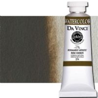 Da Vinci 274 Watercolor Paint, 37ml, Raw Umber; All Da Vinci watercolors have been reformulated with improved rewetting properties and are now the most pigmented watercolor in the world; Expect high tinting strength, maximum light-fastness, very vibrant colors, and an unbelievable value; Transparency rating: T=transparent, ST=semitransparent, O=opaque, SO=semi-opaque; UPC 643822274374 (DA VINCI DAV274 274 37ml RAW UMBER) 