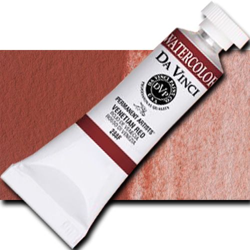 Da Vinci 288F Watercolor Paint, 15ml, Venetian Red; All Da Vinci watercolors have been reformulated with improved rewetting properties and are now the most pigmented watercolor in the world; Expect high tinting strength, maximum light-fastness, very vibrant colors, and an unbelievable value; Sold by the each; UPC 643822288159 (DAVINCI288F DA VINCI 288F WATERCOLOR 15ml VENETIAN RED)
