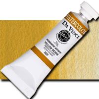 Da Vinci 292F Watercolor Paint, 15ml, Yellow Ochre; All Da Vinci watercolors have been reformulated with improved rewetting properties and are now the most pigmented watercolor in the world; Expect high tinting strength, maximum light-fastness, very vibrant colors, and an unbelievable value; Sold by the each; UPC 643822292156 (DAVINCI292F DA VINCI 292F WATERCOLOR 15ml YELLOW OCHRE) 