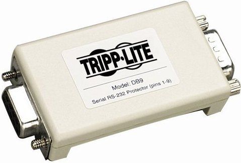 Tripp Lite DB9 model Dataline Datashield Surge Protector, 18V Peak pulse clamping voltage, 340A max Current, Less than 30pF Shunt capacity, Offers protection on all 9 lines, plus D shell chass, User configurable for use with male or female captive DB9 ports (DB-9 DB 9 TRIPPLITED B9 TRIPPLITED-B9 TRIPPLITEDB9)