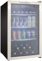 Danby DBC039A1BDB Undercounter Beverage Center - 19", 124 Bottles Can Capacity, 7 Bottles ; + 88 cans Wine Capacity, Glass Shelves, Digital Temperature Control Type, Wine Storage, Lock, 15 Amps, 120 Volts, Freestanding Type, Compact Size, Electronic blue LED thermostat, Integrated door lock with key, 3 Tempered glass door with stainless steel trim, Stainless Steel Door Color, Black Cabinet Color, UPC 067638906081 (DBC039A1BDB DBC-039A1-BDB DBC 039A1 BDB) 