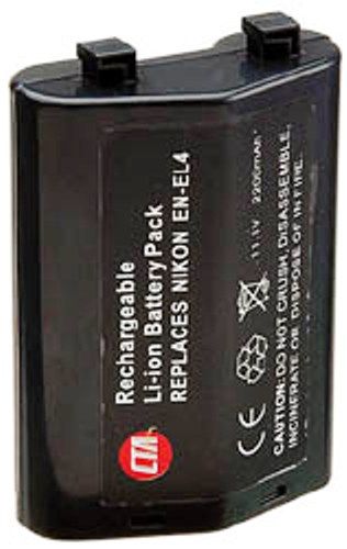 CTA Digital DB-ENEL4 Model Nikon EN-EL4 Lithium-Ion Battery 2200 mAh Capacity, 11.1 Voltage, Ultra high capacity longer lasting Li-Ion Battery; No memory effect, or fully drain your battery before charging (DBENEL4 DB ENEL4 DBE-NEL4 656777001445)