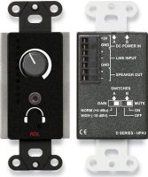 RDL DB-HPA3 Audio Power and Headphone Amplifier, 3.5 Watt; Black color; Wall mounted amplifier with 2 outputs; Balanced input on the rear panel; Speaker output on the rear panel; Mini jack headphone output on the front panel; Setting to turn Off power amplifier upon headphone connection; UPC 813721015907 (DBHPA3 DBHP-A3 DBHPA-3 RDLDBH-PA3 RDLDBHP-A3 RDLDBHPA-3) 