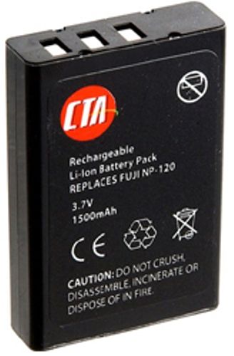 CTA Digital DB-NP120 Model Fuji NP-120 Lithium-Ion Battery 1500 mAh Capacity, 3.7 Voltage, Run Time: 2 hours on a Single charge, Ultra high capacity longer lasting Li-Ion Battery; No memory effect or fully drain your battery before charging (DBNP120 DB NP120 DBNP-120 DL17 656777001735)