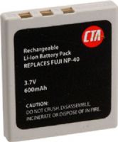 CTA Digital DB-NP40 Model Fuji NP-40 Lithium-Ion Battery 600 mAh Capacity, 3.7 Voltage, Run Time: 2 hours on a Single charge, Ultra high capacity longer lasting Li-Ion Battery; No memory effect or fully drain your battery before charging (DBNP40 DB NP40 DBN-P40 DBNP-40 656777001704) 