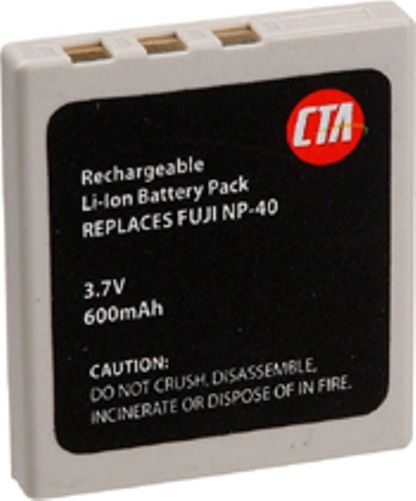 CTA Digital DB-NP40 Model Fuji NP-40 Lithium-Ion Battery 600 mAh Capacity, 3.7 Voltage, Run Time: 2 hours on a Single charge, Ultra high capacity longer lasting Li-Ion Battery; No memory effect or fully drain your battery before charging (DBNP40 DB NP40 DBN-P40 DBNP-40 656777001704)