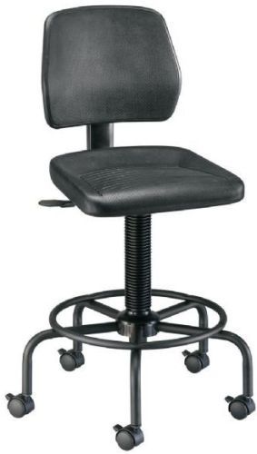 Alvin DC208 Utility Stool, Black Color; Rugged and stable polyurethane utility stool on a traditional American-style base; With durable seat and backrest built to withstand heavy use in rigorous work environments; Ideal for extended sitting periods; Will resist punctures, water, and most chemicals; UPC 88354948841 (DC208 DC-208 DC208-BLACK ALVINDC208 ALVIN-DC-208-BLACK ALVIN-DC-208)